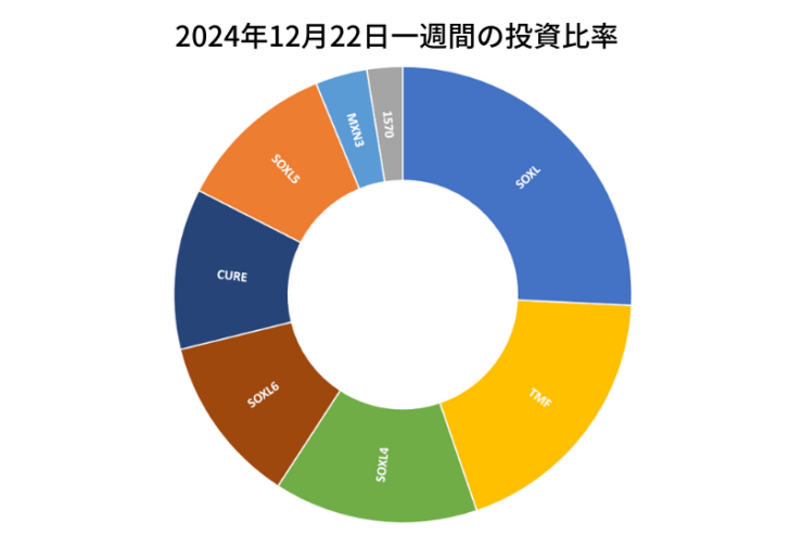 2024年12月22日までの一週間の投資比率