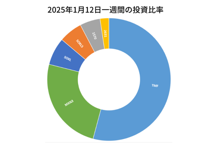 2025年1月12日までの一週間の投資比率