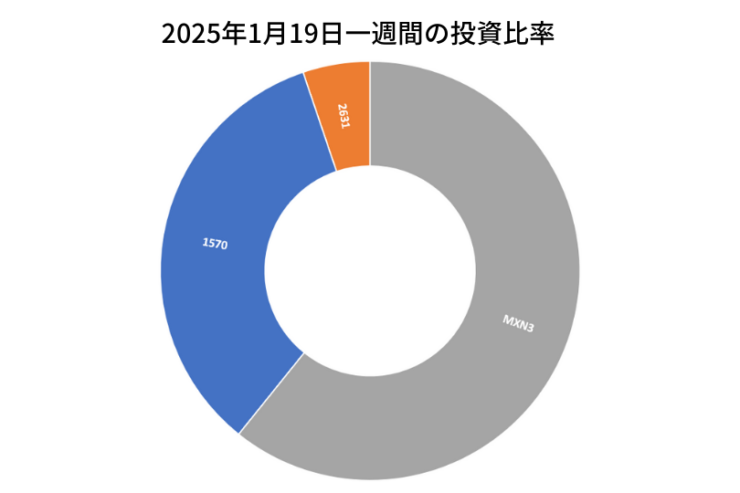 2025年1月19日までの一週間の投資比率