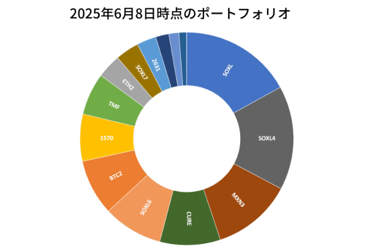 2025年6月8日時点のポートフォリオ