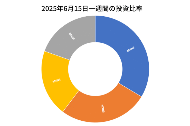 2025年6月15日までの一週間の投資比率