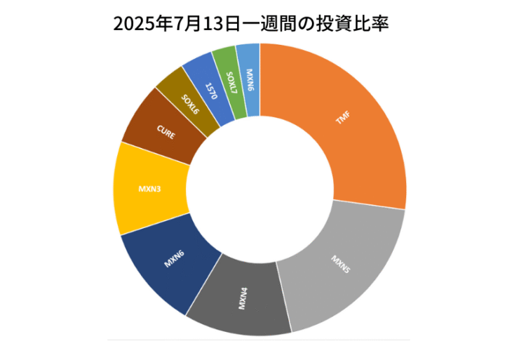 2025年7月13日までの一週間の投資比率