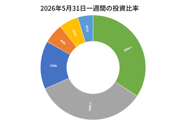 2026年5月31日までの一週間の投資比率